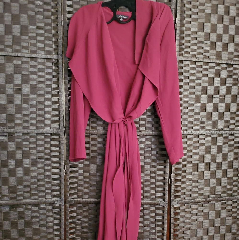 Burgundy Cardigan Duster